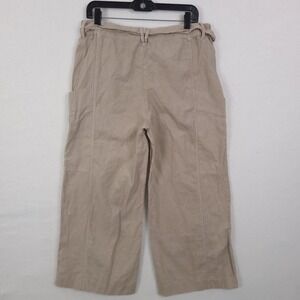 Free People Pants Womens 33x27 Rust Brown Feelin Good Utility Wide Leg Linen